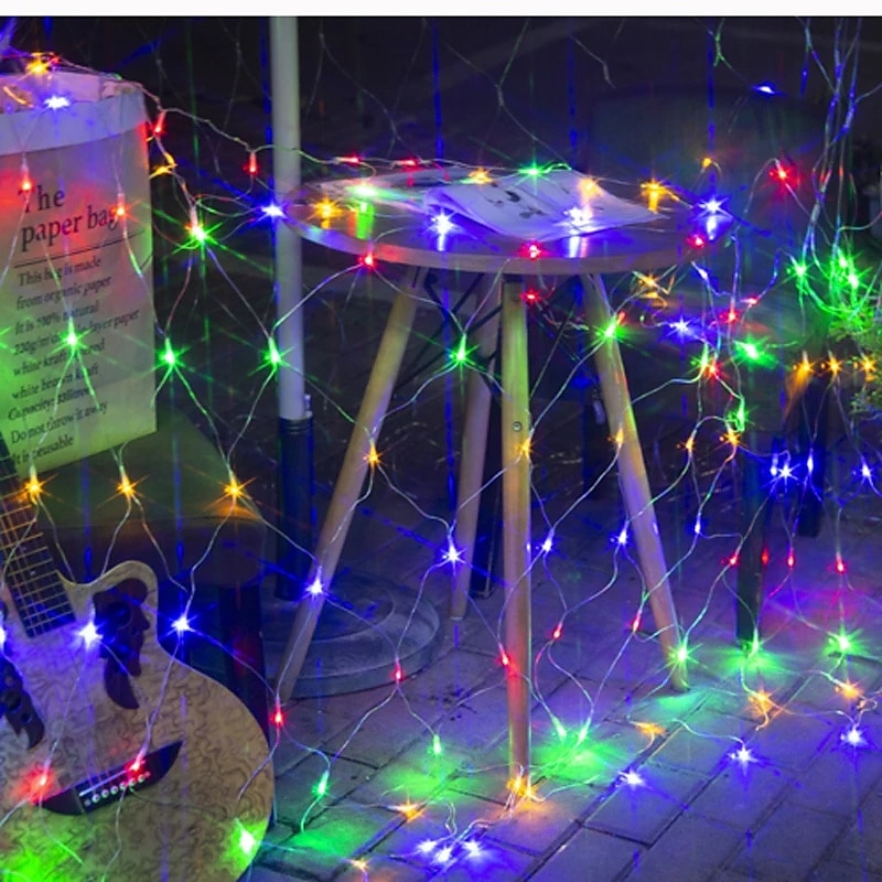 luci notturne a rete a led 1.5x1.5m 3x2m 220v matrimonio natale fata stringa luce esterna impermeabile festa festa decor luci a rete con tappo di coda del 2025 a $10.99 –P2