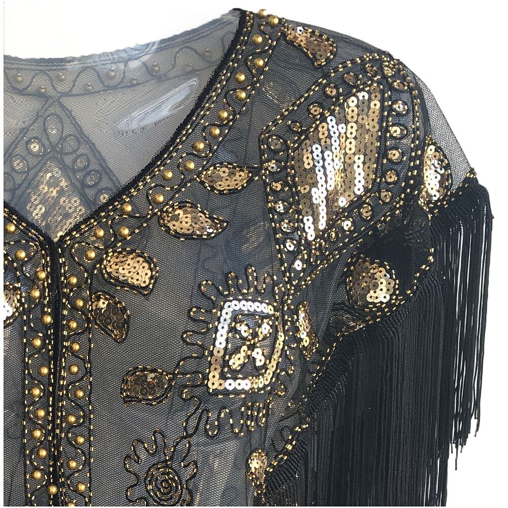 Elegant Vintage Klassiek Flapper sjaals The Great Gatsby Vriendelijke vrouw Bruiloftsgast Pailletten Kwastje kralen Lovertje Kwastje Kostuum Dames Schoolfeest Avond Feest Feest Volwassenen Sjaal 2026 - $18.49 –P9
