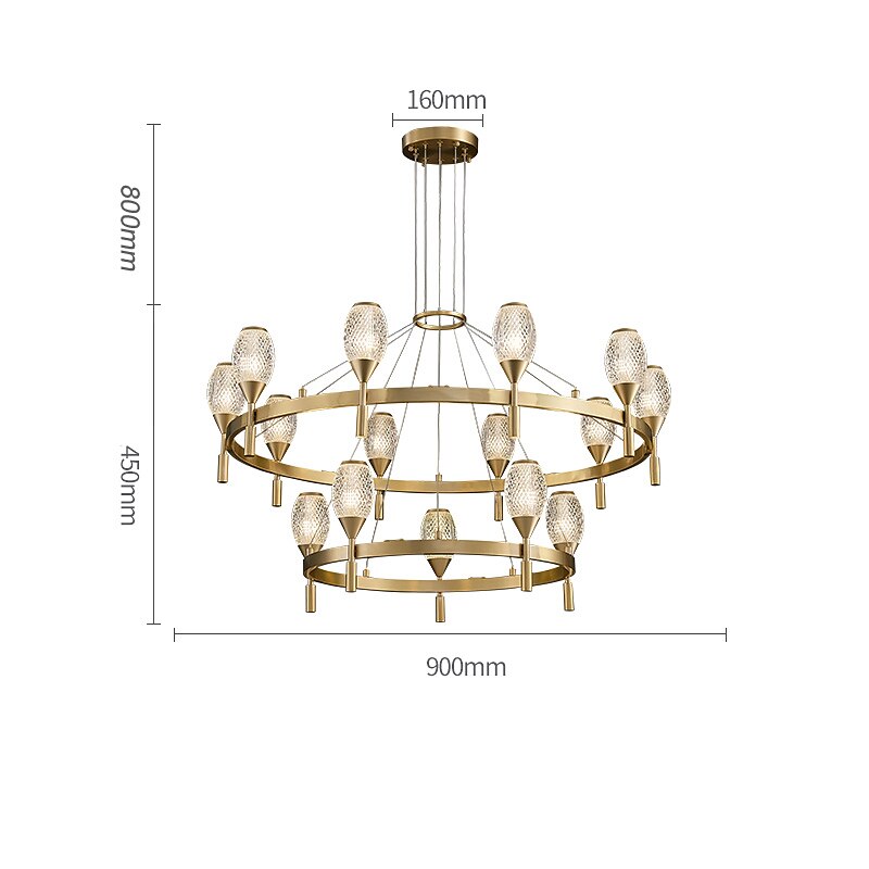 6-Light 10-Light 64/80/90/90 cm Forme geometrice Candelabre Cupru Acrilic Stil modern Alamă Modern Stilul nordic 110-120V 220-240V 2025 - $1273.15 –P11