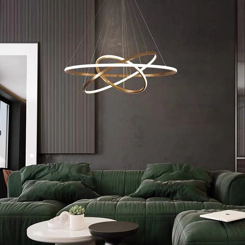 LED Pendelleuchte 80 cm Ring Kreis Laterne Desgin Kupfer Messing LED 110-120V 220-240V 2026 - $949.99 –P4