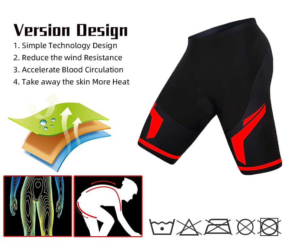 Men's Cycling Road Shorts Cycling Shorts Bike Shorts Bike Padded Shorts / Chamois Mountain Bike MTB Road Bike Cycling Sports Patchwork 3D Pad Cycling Breathable Quick Dry Yellow Red Polyester Spandex 2025 - $27.99 –P1