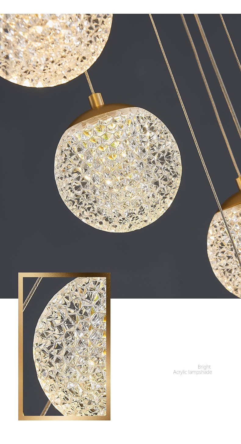kroonluchter led hanglamp globe ontwerp cluster ontwerp koper formele stijl moderne 10 15 20 heads 220-240v 110-120v 2025 - $559.89 –P2