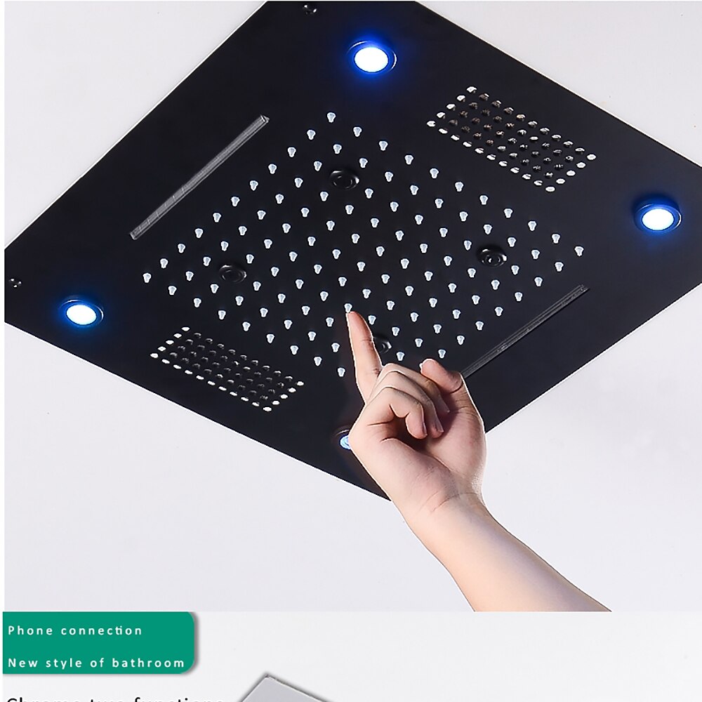 Shower Faucet,Rainfall Shower Head LED Waterfall Rain Contemporary Chrome/Painted Finishes Ceiling Mounted Bath Showerhead for Shower Room Bluetooth Remote Control Bathroom Plumbing Accessories 2025 - $809.99 –P11