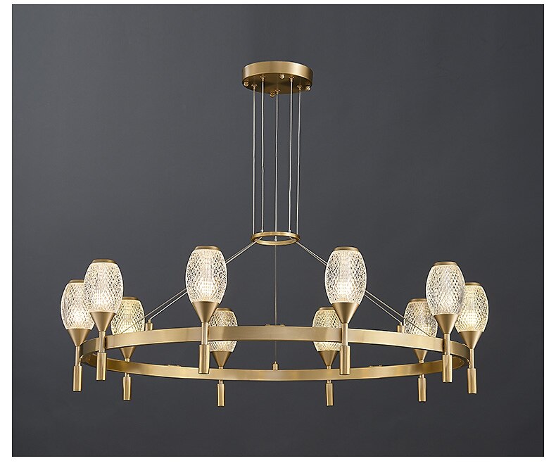 6-Light 10-Light 64/80/90/90 cm Forme geometrice Candelabre Cupru Acrilic Stil modern Alamă Modern Stilul nordic 110-120V 220-240V 2025 - $1273.15 –P7