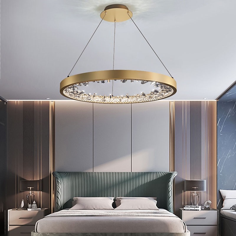 lampada a sospensione a led 60 cm lanterna desgin lampada a sospensione in metallo elettrolitico moderno 220-240v del 2025 a $699.99 –P1