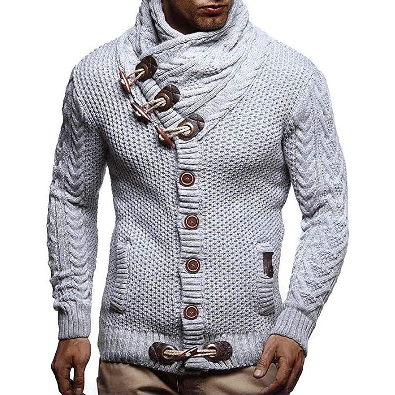 Voor heren Trui Coltrui Kabel Haakwerk breien Normaal Klassiek Effen / effen kleur Opstaande boord Basic Kleding Raglan mouwen Winter Kameel Zwart S M L 2025 - $46.99 –P13