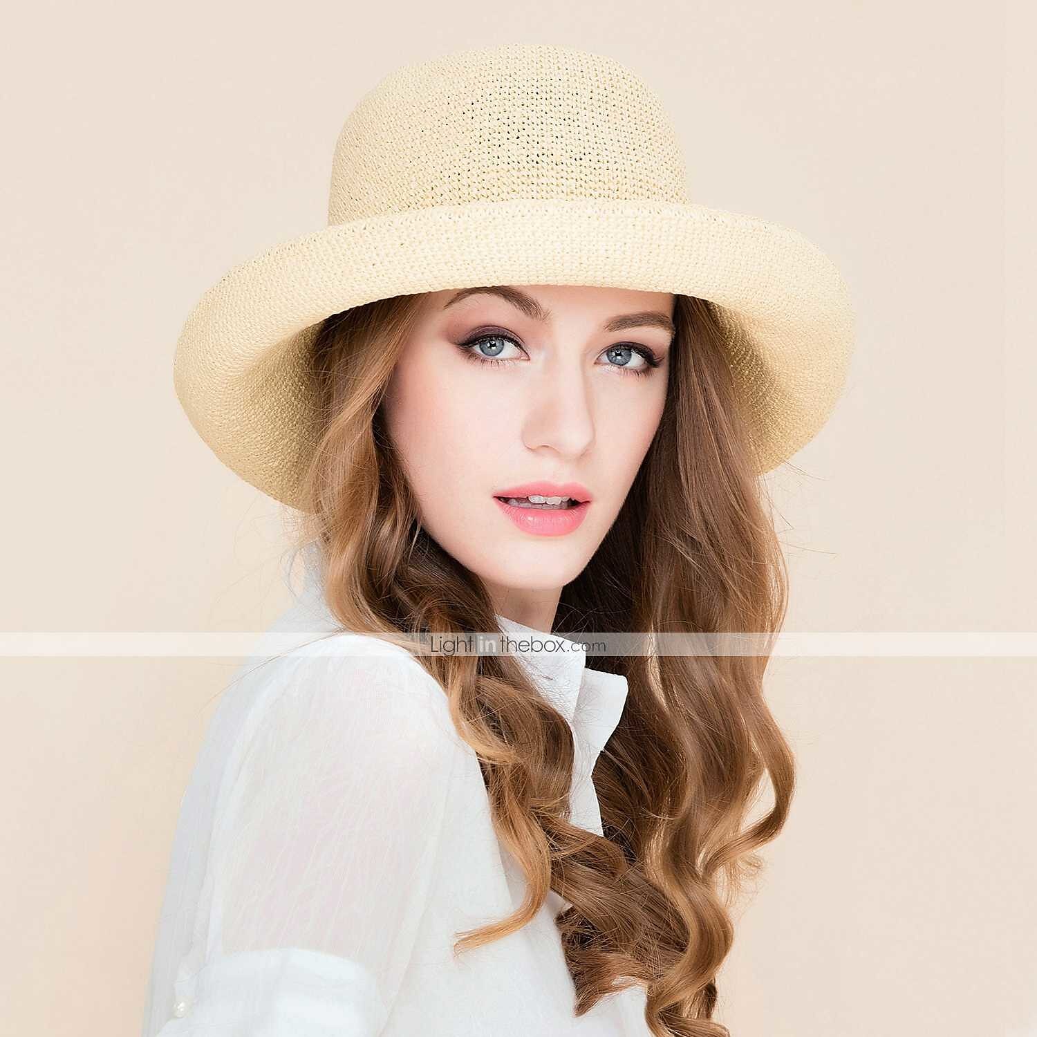 Korbwaren Kentucky Derby Hut / Hüte mit 1 Hochzeit / Besondere Anlässe / Alltag Kopfschmuck 2025 - $22.99 –P9