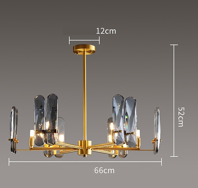 LED Pendant Light Crystal Chandelier Unique Design Copper Nordic Style 4 6 8 12 Heads 220-240V 110-120V 2025 - $636.99 –P9