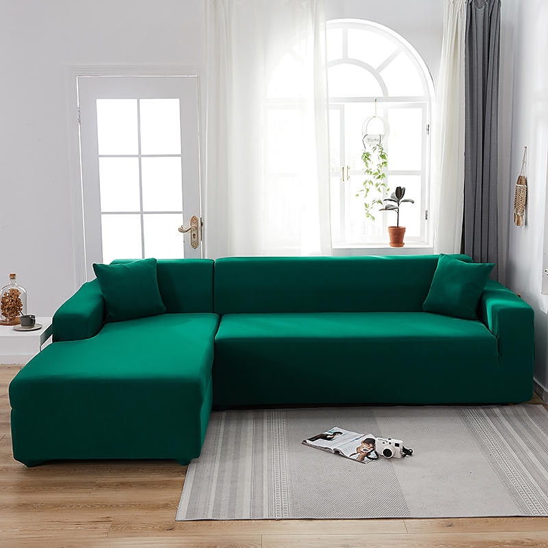Pure Color Solid Stretch Slipcover Spandex Jacquard Non Slip Soft Couch Sofa Cover With One Free Boster Case Washable Burgundy Red Furniture Protector with Non Skid Foam and Elastic Bottom for Kids 2025 - $84.51 –P14
