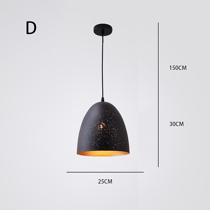 2025年 LED　ペンダント　ライトキッチン　アイランドライト　ブラック　モダン　シングル　デザイン　メタル　塗装仕上げ　伝統的　クラシックノルディックスタイル　110-240v  コレクション – $107.99 –P6