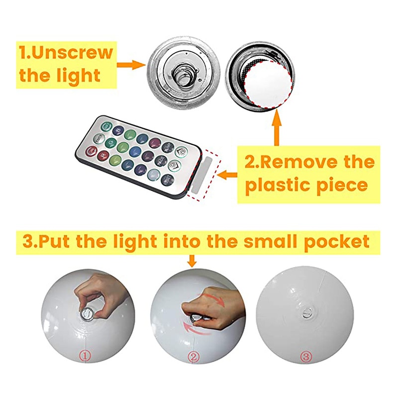 LED Floating Pool Lights 40cm Glowing Ball Inflatable Luminous Ball LED Ball Decorative Beach Ball For Outdoor Swimming Pool Pool Sports Equipment 2025 - $11.49 –P1