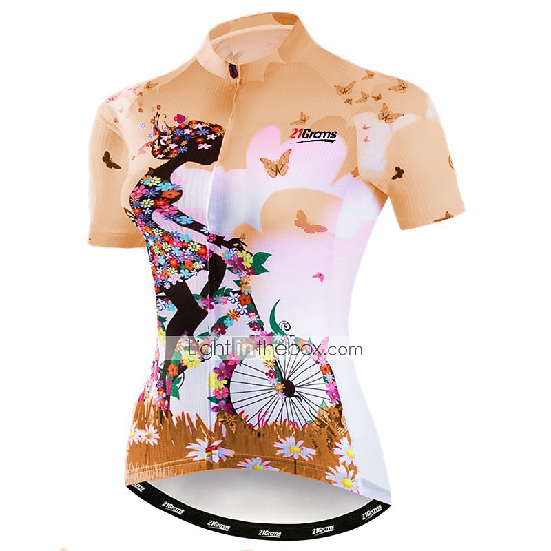 Mulheres Camisa para Ciclismo Padrão Botânico floral Flor Manga Curta Moto Camisa / Roupas Para Esporte Blusas com 3 bolsos traseiros Ciclismo de Montanha Ciclismo de Estrada Secagem Rápida Bolso de 2026 por $30.99 –P15