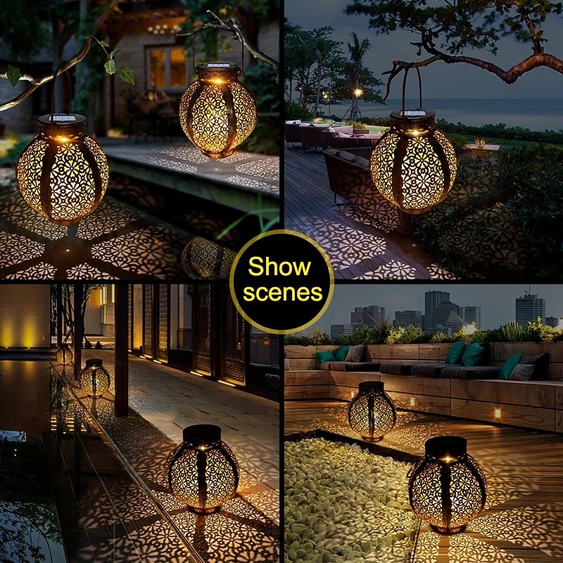 ramadan eid lichten zonne-verlichting outdoor opknoping solar vintage tuin lamp retro lantaarns holle zonne-verlichting met handvat voor yard boom hek patio landschap guirlande verlichting 2026 - $40.99 –P5