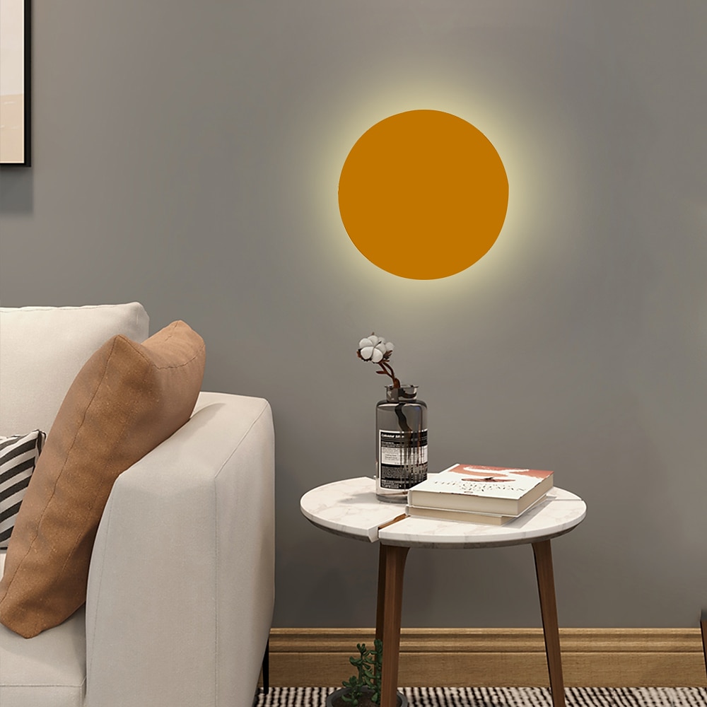 lightinthebox 1-valo 20/30cm led-seinävalaisimet pyöreä design seinävalaisimet mini yksinkertainen / moderni / nykyaikainen tyyli olohuone / makuuhuone / ruokailuhuone metalliseinävalaisin 110-120v/ 2025 - $94.99 –P11