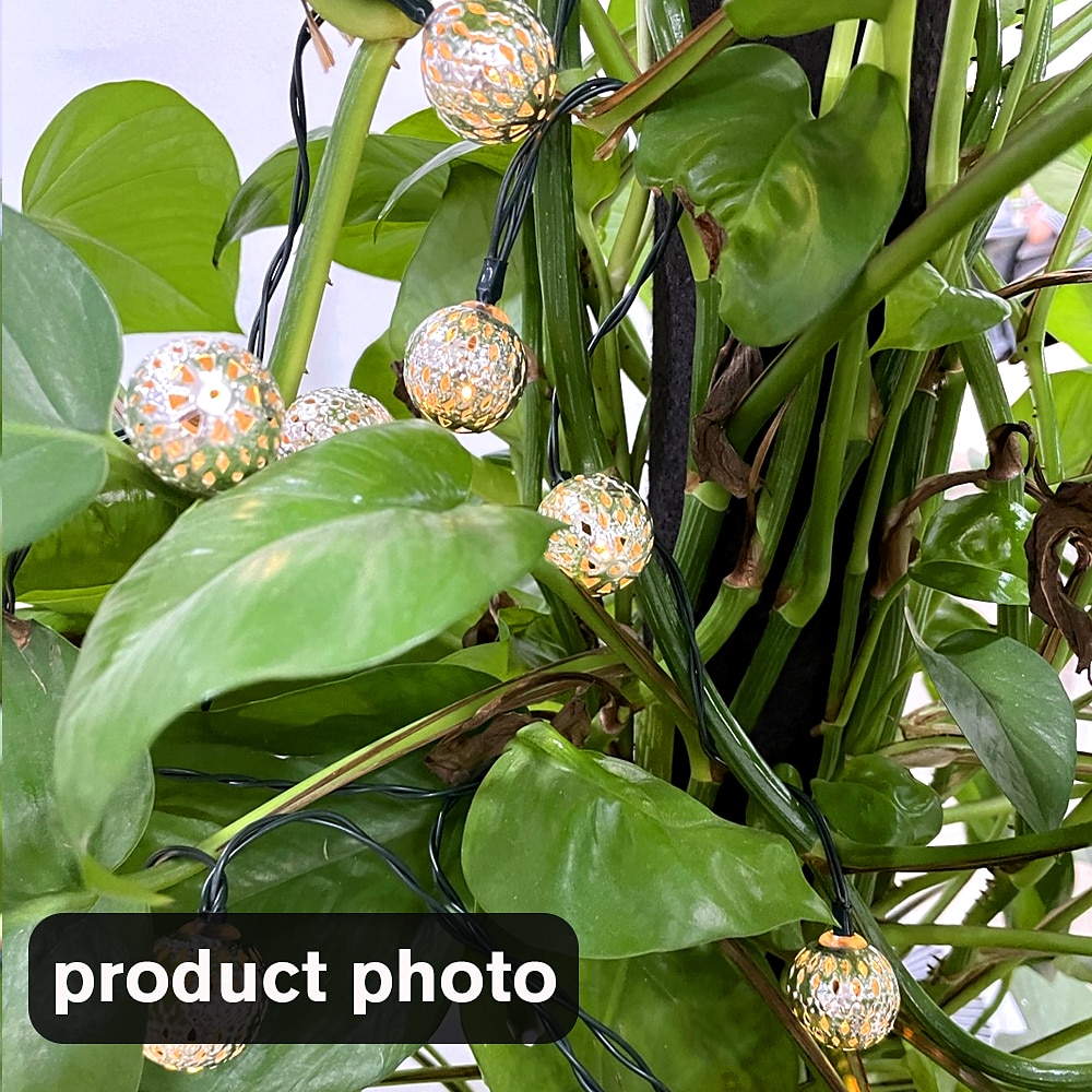 Elegant Wedding Party Reception Solar LED String Lights - Moroccan Ball Outdoor Garden Lights, Waterproof 10M-50LED, 7M-30LED, 5M-20LED Globe Lanterns for Home Decoration 2025 - $7.99 –P16