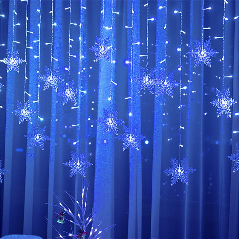 Led string light 3.5m 24 droop 96 diod led string lights oświetlenie okienne gwiazdy i płatki śniegu bajkowe światła halloween boże narodzenie kreatywne przyjęcie dekoracyjne 220-240 v 110-120 v 1 2025 - $25.99 –P1