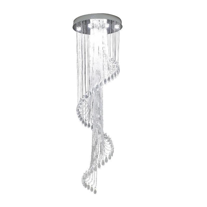 led φωτιστικό οροφής κρυστάλλινος πολυέλαιος 200cm φανάρι desgin ανοξείδωτο επιμεταλλωμένο μοντέρνο 220-240v 110-120v 2026 - $820.39 –P5