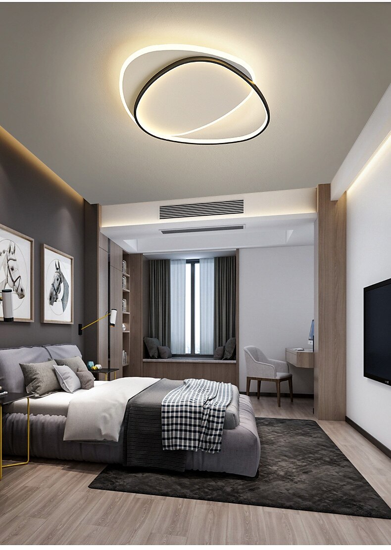 luz de teto led moderno simples básico 37 cm 46 cm formas geométricas embutidas luzes de metal estilo moderno acabamentos geométricos pintados 220-240v 110-120v de 2025 por $169.99 –P13