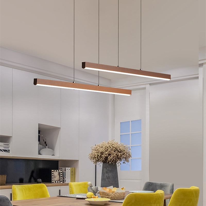 lampada a sospensione lineare a led cucina isola luce ufficio luce 1 testa 2 teste lampadario alluminio stile moderno eleganti finiture verniciate 220-240 v 110-120 v del 2025 a $399.99 –P4