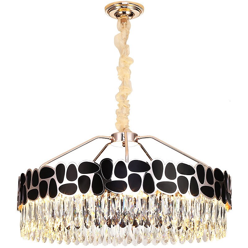 led anheng lys krystall lysekrone sirkel 60cm 80cm lantern desgin rustfritt stål galvanisert moderne 220-240v 110-120v 2025 - $1444.99 –P8