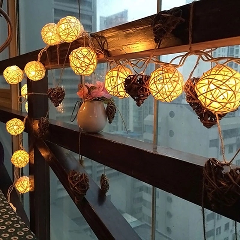 elegante ricevimento di matrimonio festa luci solari esterne stringa sepak takraw led luci fatate 6,5 m-30 led 5 m-20 led impermeabile ip65 luci stringa natale matrimonio festa giardino balcone del 2025 a $22.99 –P2