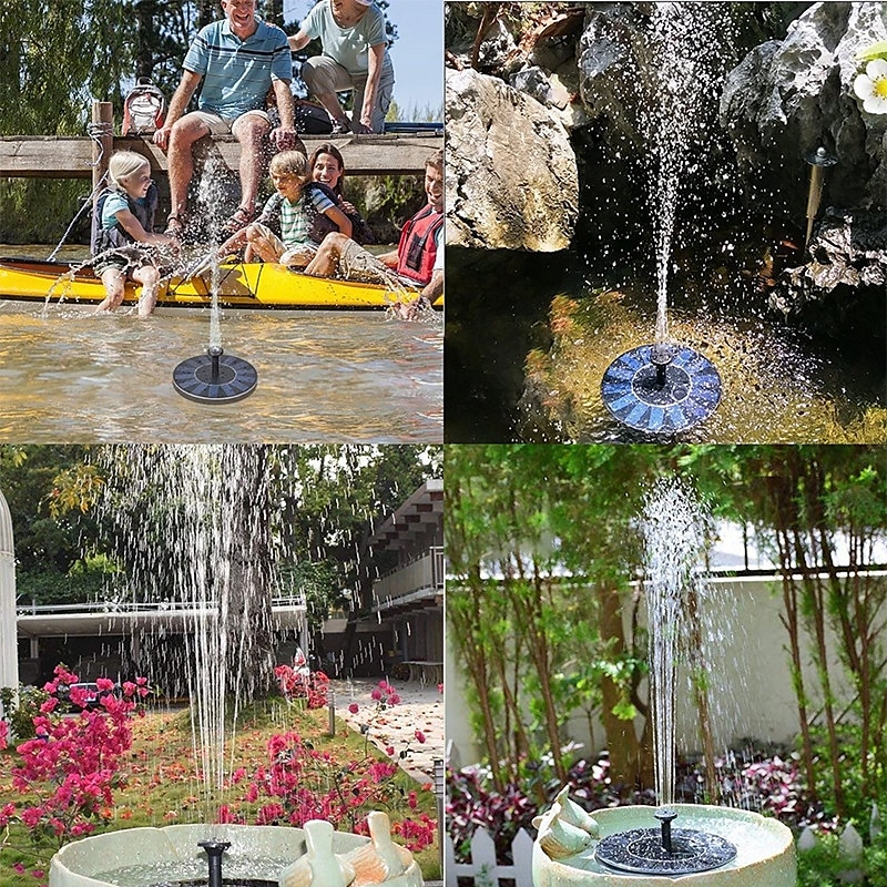 Solarbrunnen Poollicht 2pcs 1pcs Solarwasserbrunnen Poolteich Wasserfallbrunnen Gartendekoration Outdoor-Vogelbad solarbetriebener Brunnen schwimmendes Wasser 2025 - $34.99 –P6