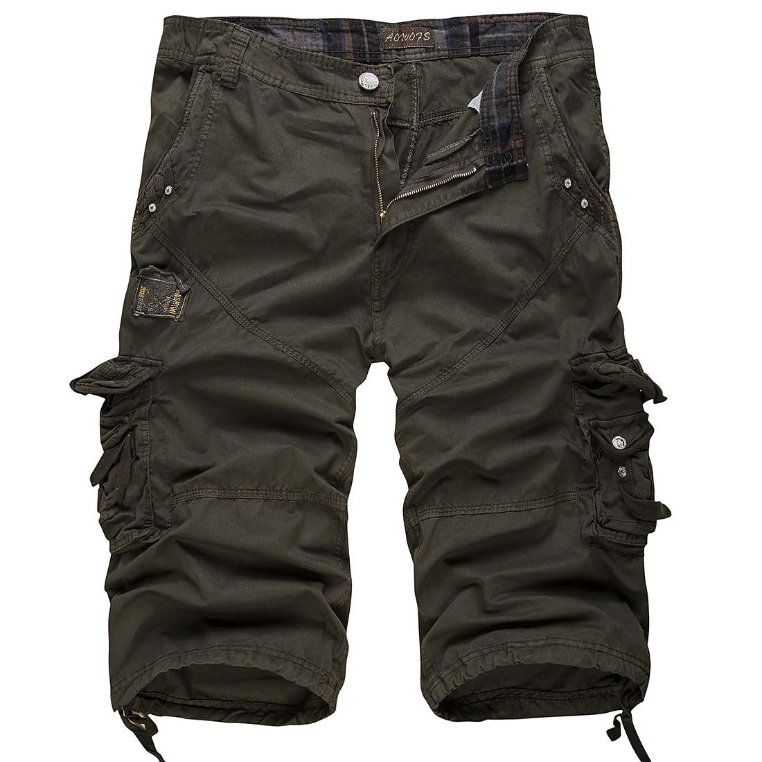 Herren Cargo Shorts Kurze Hosen Kurze Hose für Wanderer Taktische Shorts Militär Sommer Außen Ripstop Atmungsaktiv Rasche Trocknung Leicht Kurze Hose Caprihose Unten Unterhalb des Knies Weiß Schwarz 2025 - $29.99 –P2