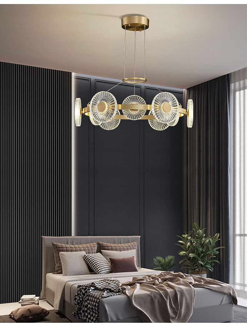 lampada a sospensione a led moderno lusso design cerchio oro design sputnik lampadario design rame stile moderno sputnik ottone 9 12 15 teste 220-240v 110-120v del 2025 a $1034.09 –P3