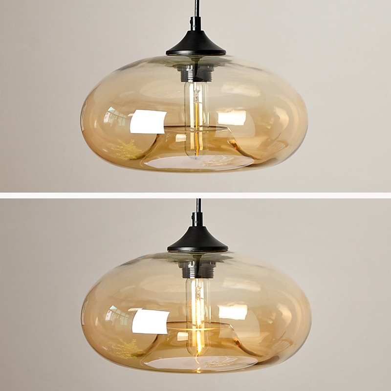 lampada a sospensione a led 28 cm lampada a sospensione design singolo in vetro elettrolitico moderno stile nordico 110-240 v del 2025 a $152.99 –P7