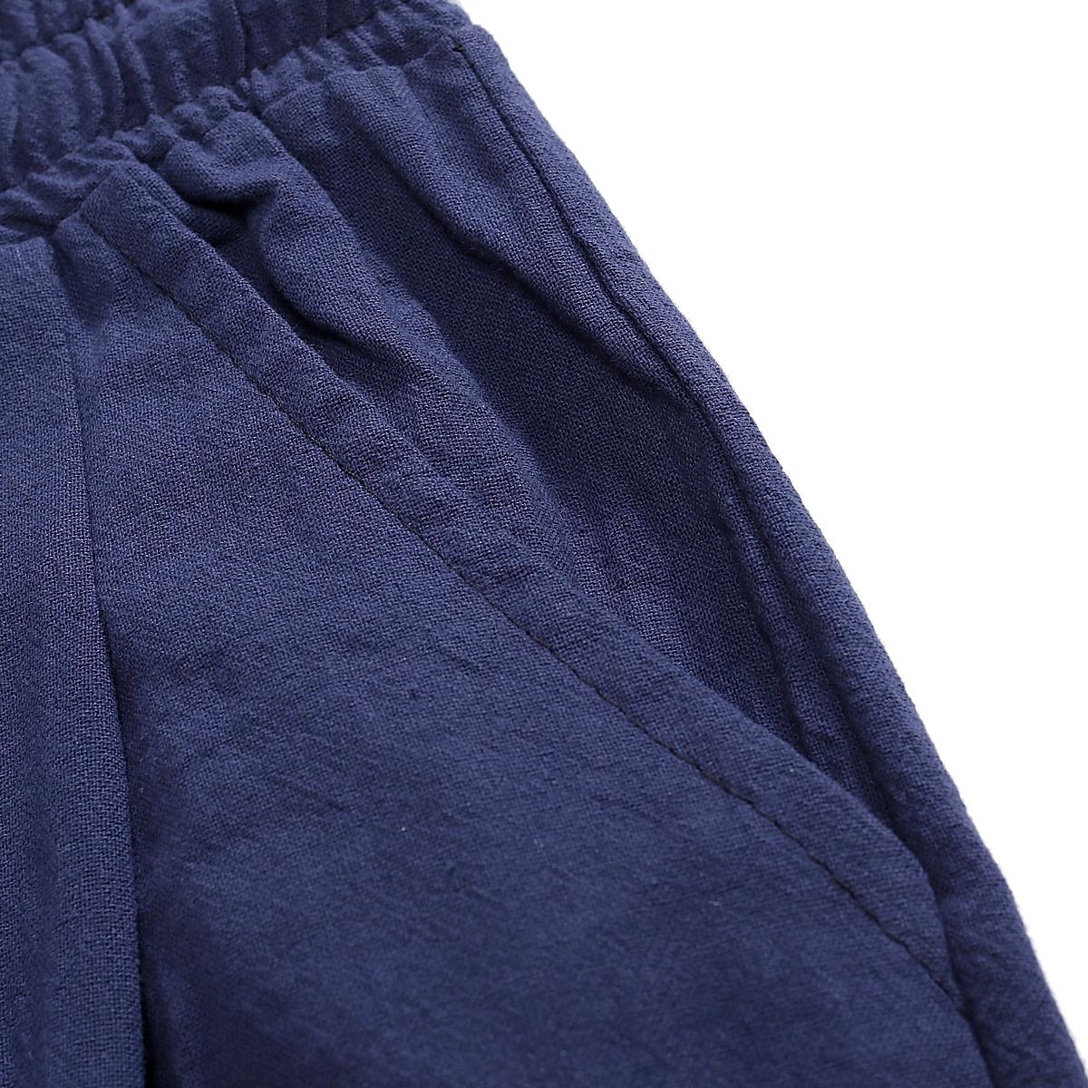 Per uomo Pantaloncini Pantaloncini di lino Pantaloncini estivi Pantaloni modello Capri A cordoncino Vita elastica Classico Tinta unita All'aperto Lunghezza del ginocchio Giornaliero Per uscire Moda del 2026 a $22.99 –P10