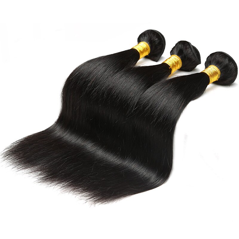 Brasilianisches Haar 1 Bündel gerade 7a naturschwarzer Haarvorhang 100g 8-28 Einzelstück 2025 - $31.99 –P2