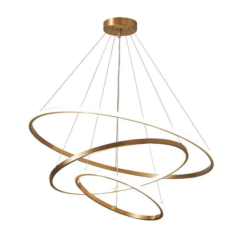 LED Pendelleuchte 80 cm Ring Kreis Laterne Desgin Kupfer Messing LED 110-120V 220-240V 2026 - $949.99 –P6