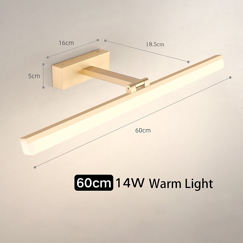 2025年 led mirror light vanity light matte modern 50cm 60cm 70cm バスルーム照明浴室アルミウォールライト ip20 110-240 v 0 w  コレクション – $75.99 –P8