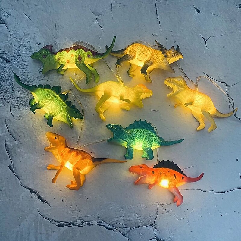 luce stringa principale 5m 20 led luci stringa alimentate a energia solare dinosauro giurassico luci animali bianco caldo rgb bianco natale festa creativa di capodanno decorativo 1 set del 2025 a $31.99 –P4