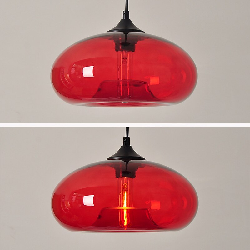 lampada a sospensione a led 28 cm lampada a sospensione design singolo in vetro elettrolitico moderno stile nordico 110-240 v del 2025 a $152.99 –P8