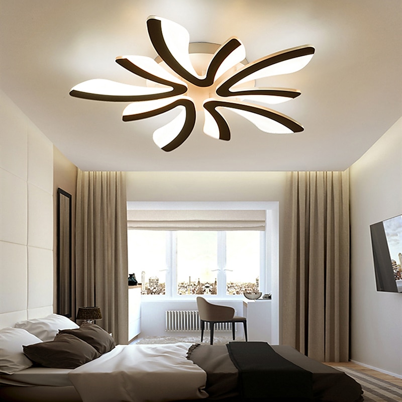 led dimmbare deckenleuchte moderner löwenzahn nordischer stil acryl deckenleuchte minimalistisches geschichtetes design wohnzimmer esszimmer lichter ac220v nur dimmbar mit fernbedienung 2025 - $336.37 –P7