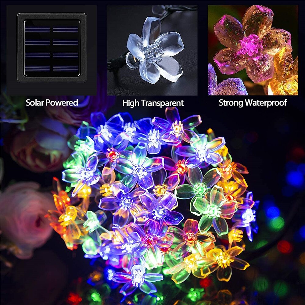 Elegant Wedding Party Reception LED Solar Outdoor String Lights - 7M-50LEDs to 12M-100LEDs, Waterproof 8 Modes for Garden, Christmas Tree, Patio, Home Decor 2025 - $22.99 –P6