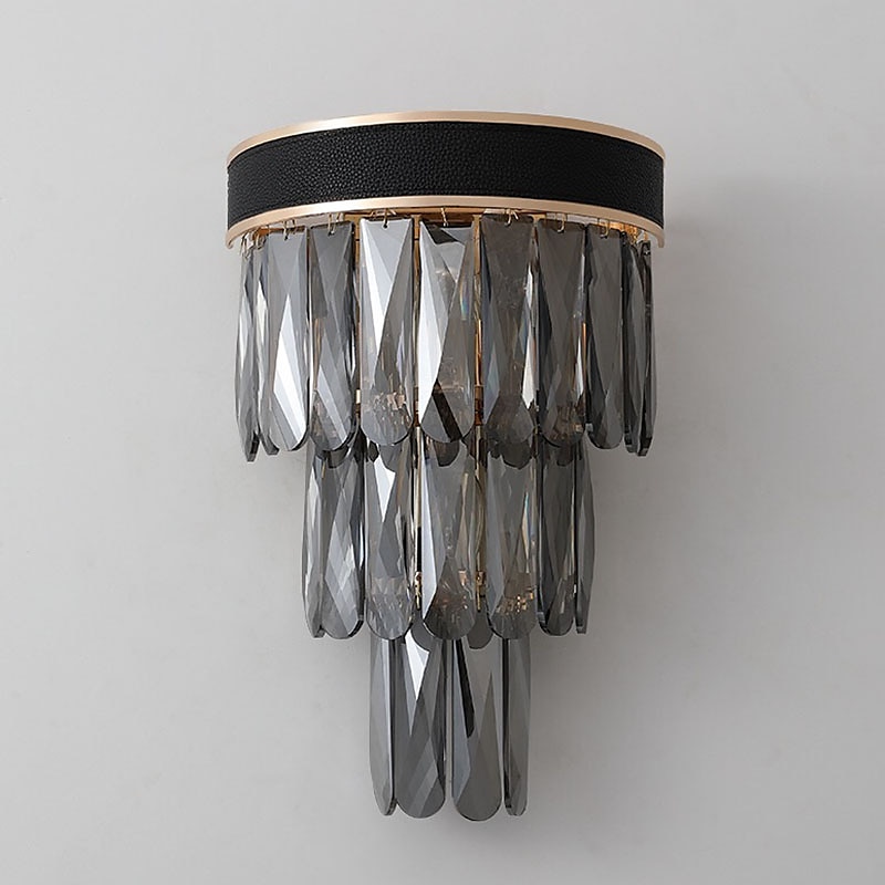 krystall moderne vegglamper vegglamper grå gjennomsiktig soverom butikker kafeer krystall vegglampe 220-240v 110-120v 5 w 2025 - $198.99 –P12