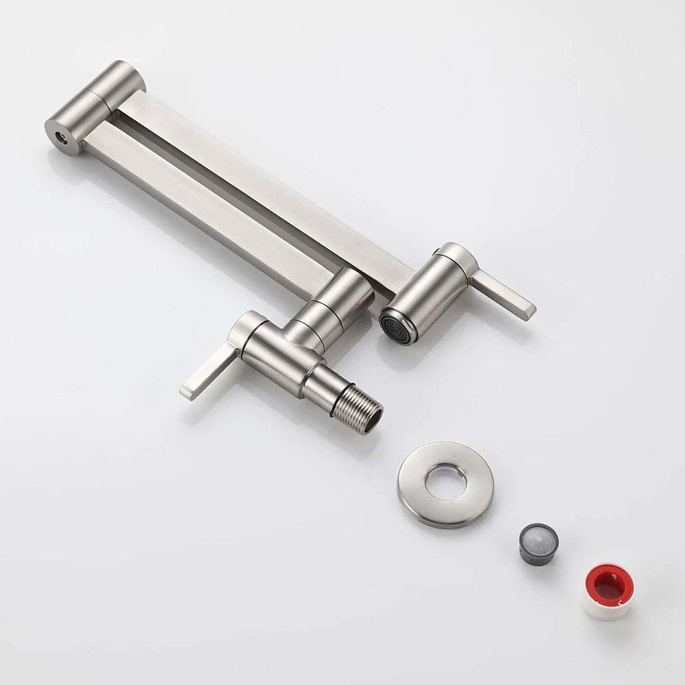 kuchyňská baterie jednoduchá rukojeť se dvěma otvory chrom/nikl kartáčovaný/galvanicky pokovená středová sada moderních kuchyňských kohoutků 2026 - $139.99 –P7