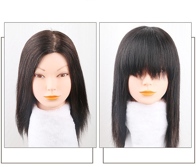 Women's Human Hair Toupees Straight Machine Made Soft / Party / Women Party / Evening / Daily Wear / Vacation 2025 - CLP $21753 –P3