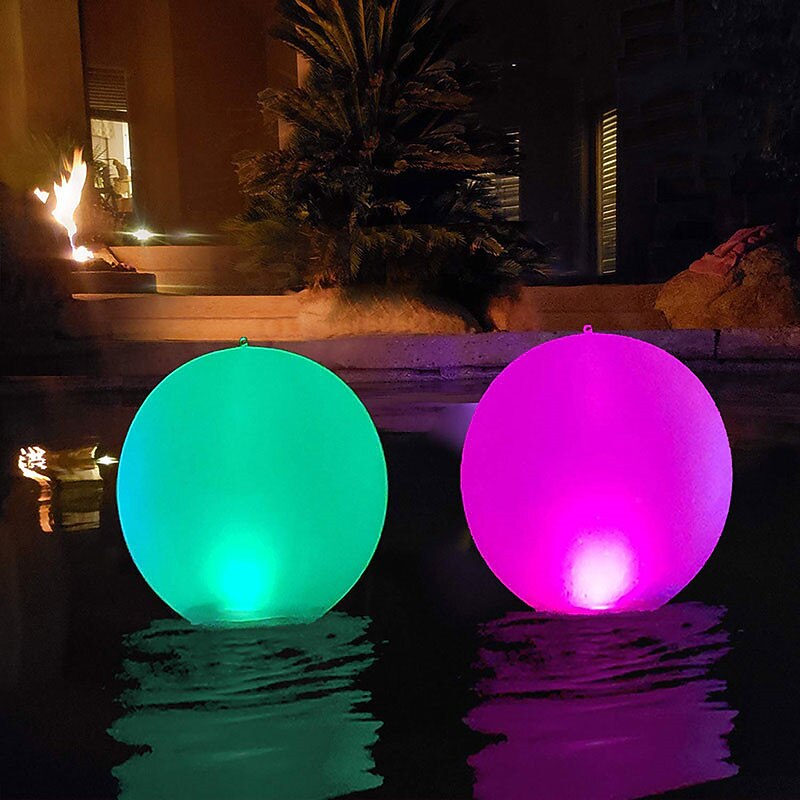Outdoor Underwater Lights Lamp Glowing Beach Ball Remote Control LED Light Swimming Pool Toy 13 Colors Glowing Ball Inflatable LED For Beach Ball Party Colorful Lighting 2025 - $24.99 –P9