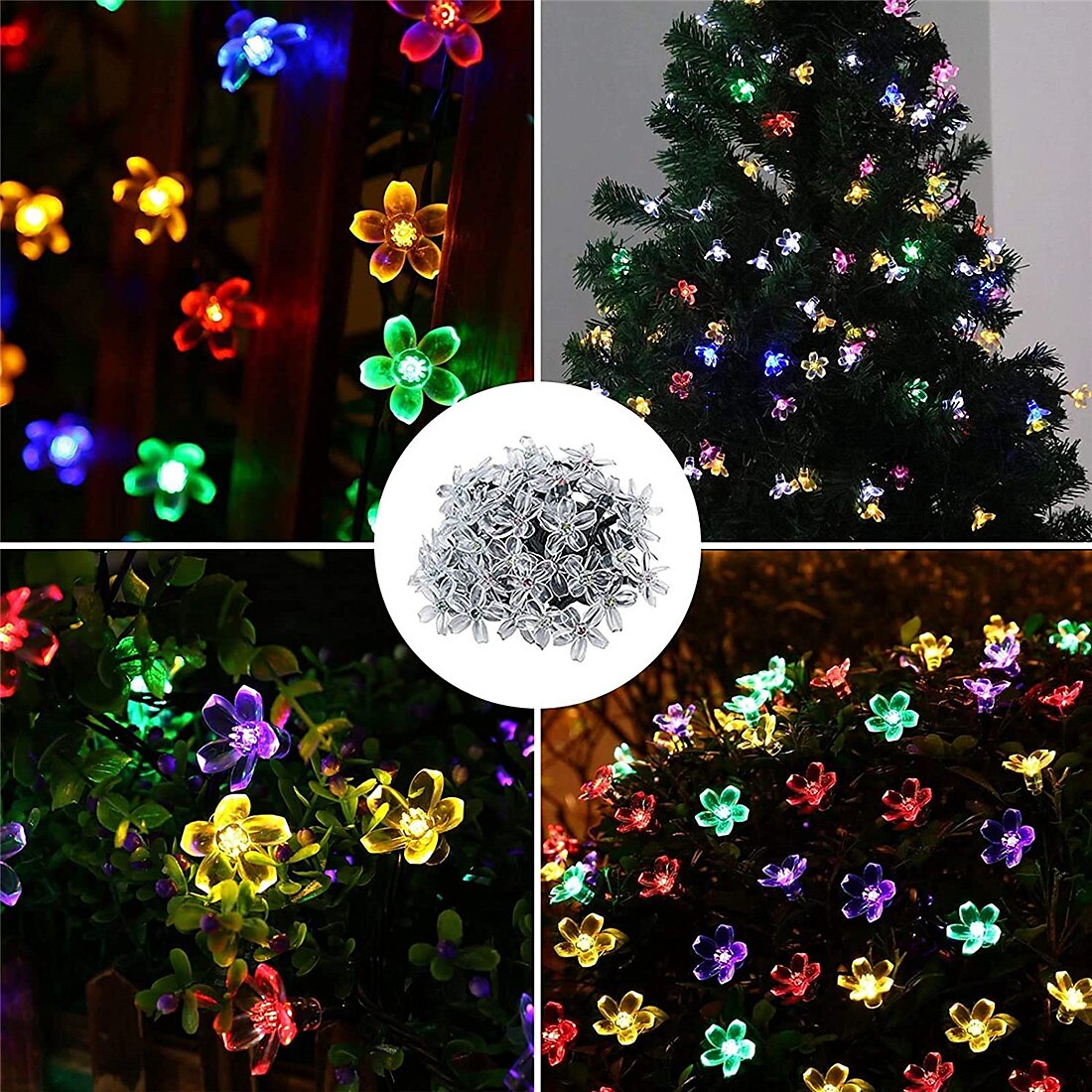 Elegant Wedding Party Reception LED Solar Outdoor String Lights - 7M-50LEDs to 12M-100LEDs, Waterproof 8 Modes for Garden, Christmas Tree, Patio, Home Decor 2025 - $22.99 –P9
