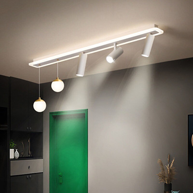 LED Ceiling Light With Spot Light Porch Light Modern White 80cm 100 cm Single Design Chandelier Metal Artistic Style Modern Style Stylish Painted Finishes 220-240V 110-120V 2025 - $284.39 –P3