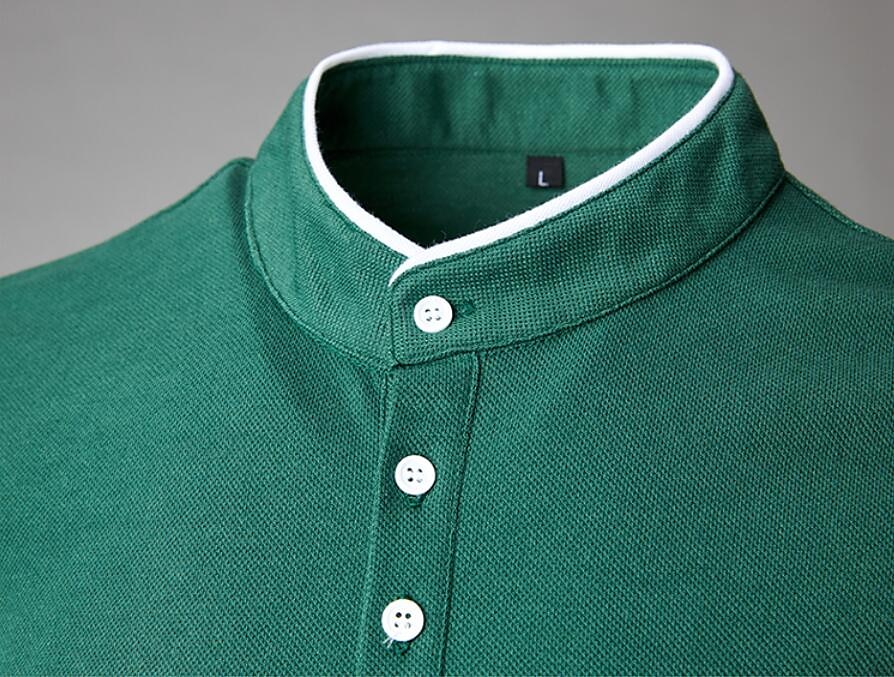 Men's Tennis Shirt Polo Shirt Casual Daily Collar Stand Collar Short Sleeve Simple Solid Color Button Front Regular Fit Black White Pink Red Navy Blue Blue Tennis Shirt 2025 - $18.99 –P1