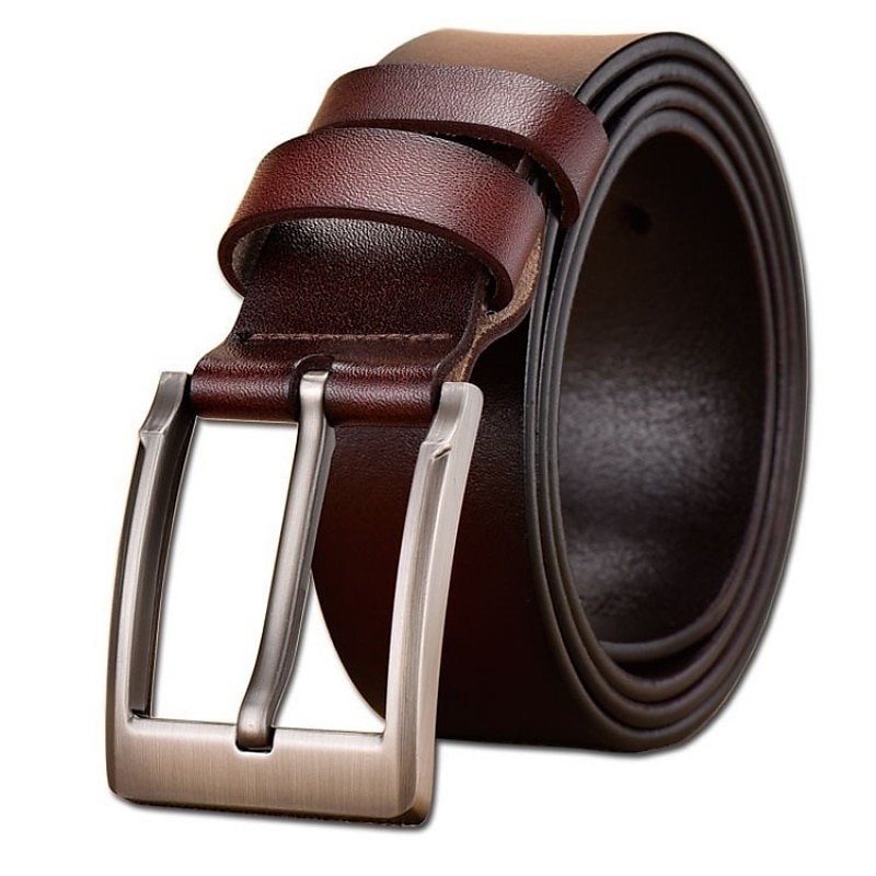 Homens Cinto Cinto de Couro Falso fivela de armação Preto Marron Pele Moda Festa Trabalho Cor Sólida de 2025 por $23.99 –P1