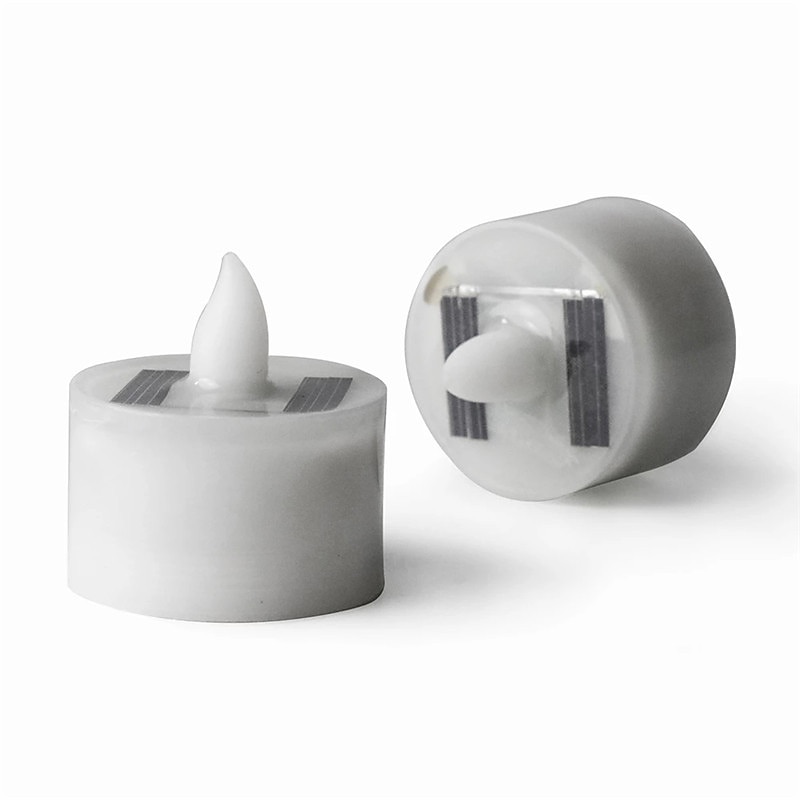 6/12 pièces bougies solaires sans flamme led fausses bougies chauffe-plat scintillantes décoration de jardin extérieur lumière décoration de fête de mariage romantique éclairage 6x 12x de 2025 ? $21.99 –P11