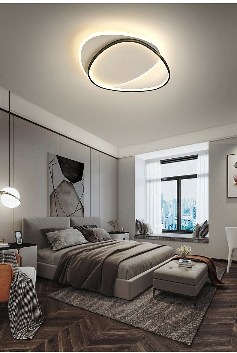 luz de teto led moderno simples básico 37 cm 46 cm formas geométricas embutidas luzes de metal estilo moderno acabamentos geométricos pintados 220-240v 110-120v de 2025 por $169.99 –P12