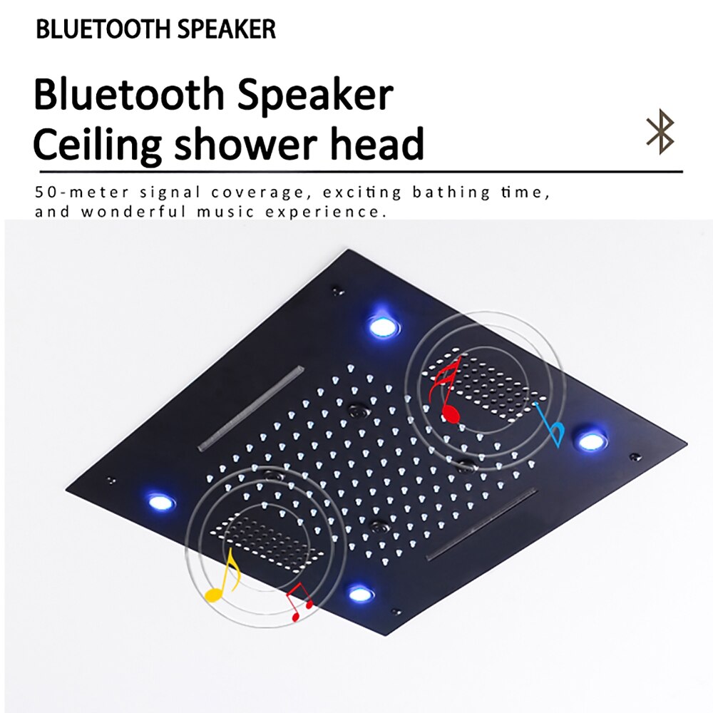 Shower Faucet,Rainfall Shower Head LED Waterfall Rain Contemporary Chrome/Painted Finishes Ceiling Mounted Bath Showerhead for Shower Room Bluetooth Remote Control Bathroom Plumbing Accessories 2025 - $809.99 –P3