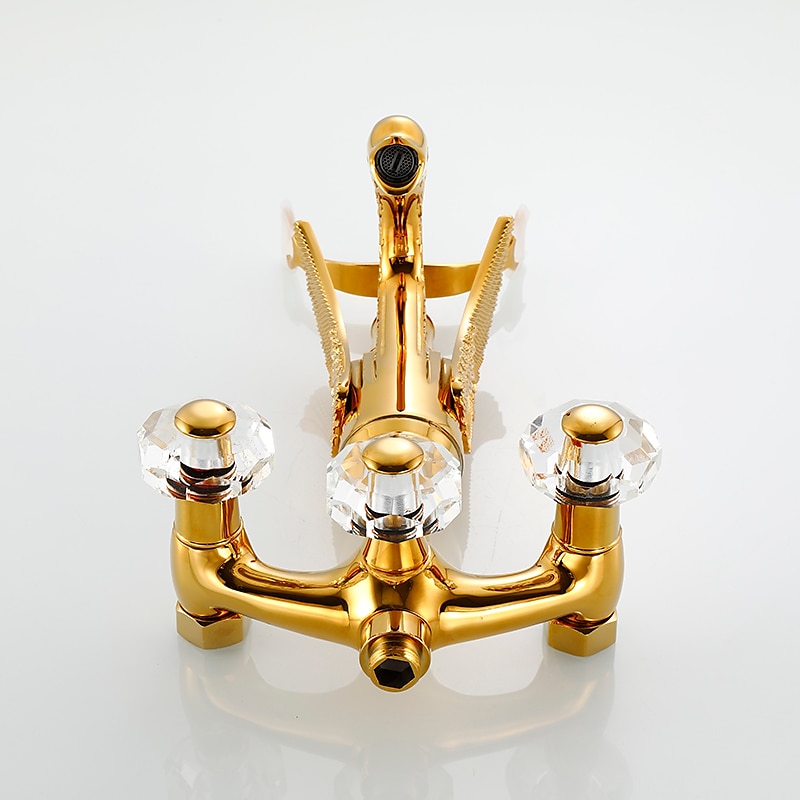 badekar armatur - moderne antikk messing veggmontering messing ventil badekar dusj blandebatterier 2026 - $404.99 –P4