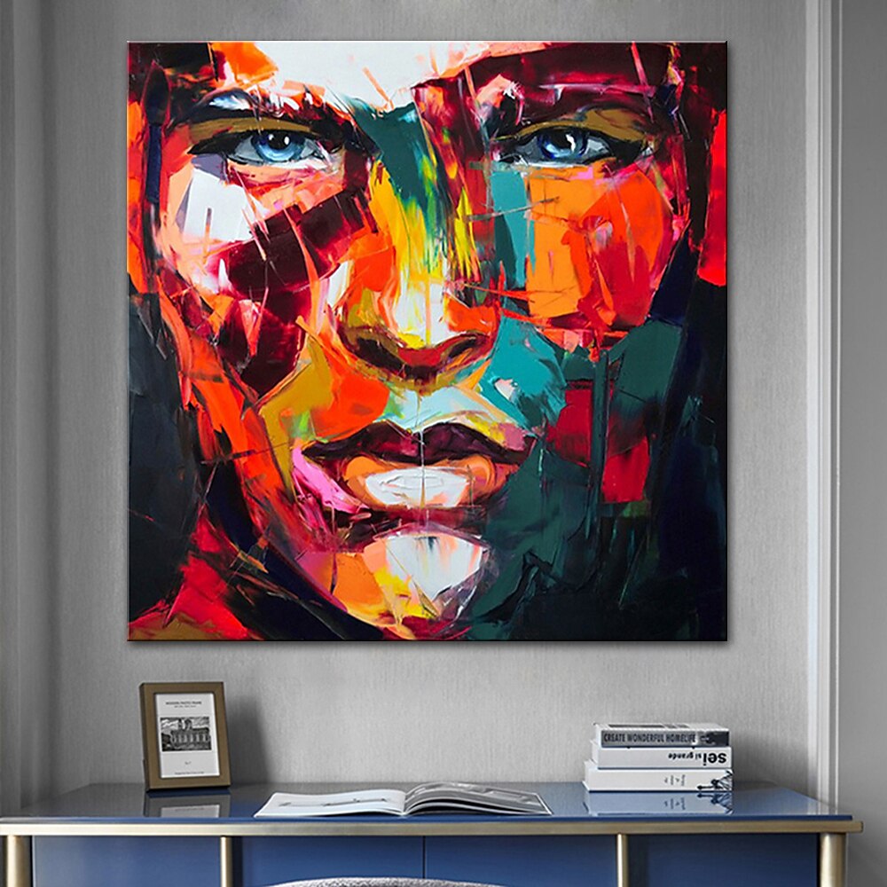 Oil Painting Handmade Hand Painted Wall Art Mintura Modern Abstract Face Home Decoration Decor Rolled Canvas No Frame Unstretched 2025 - $60.99 –P3